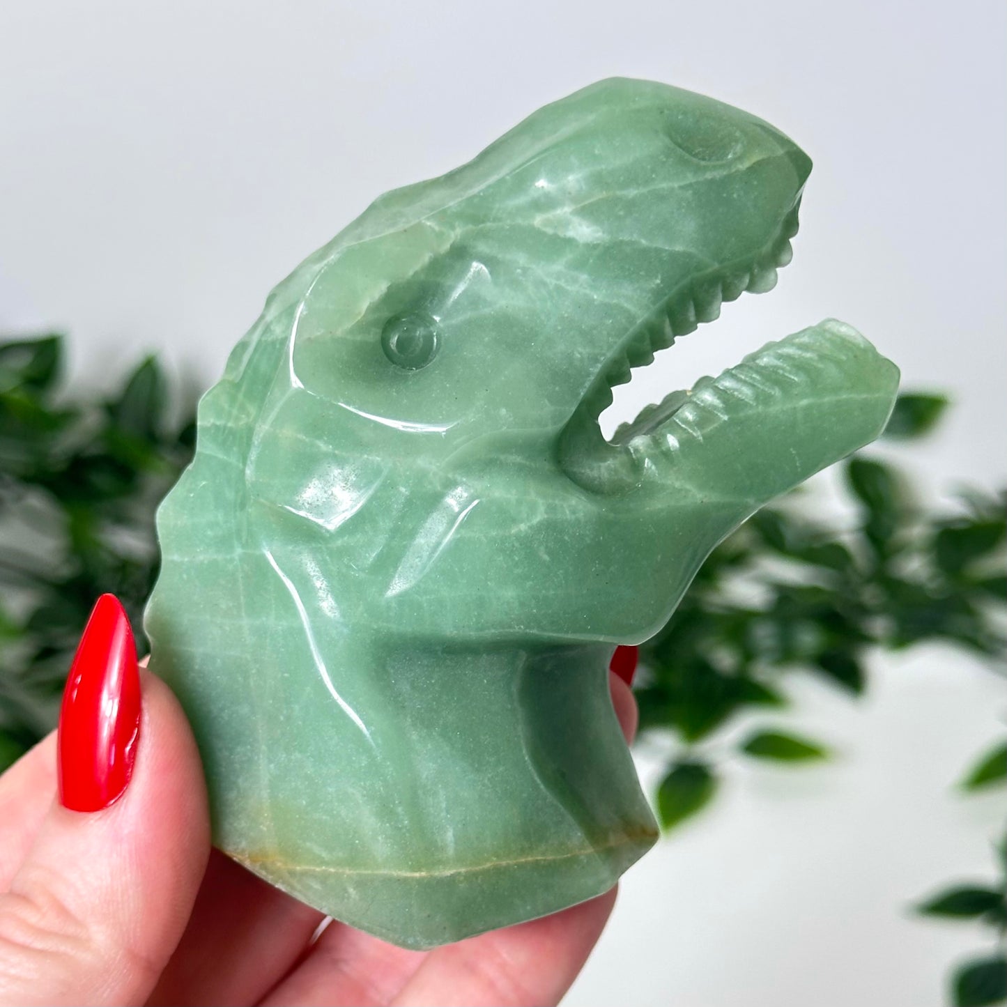 Green Aventurine Dinosaur Heads