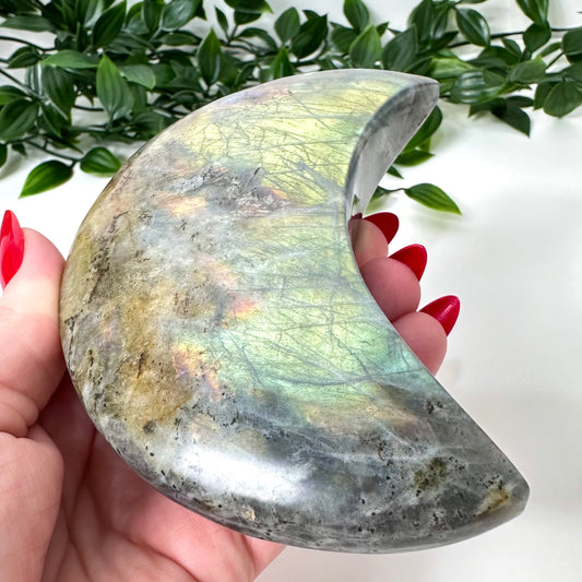 Labradorite Moon with Stand #10