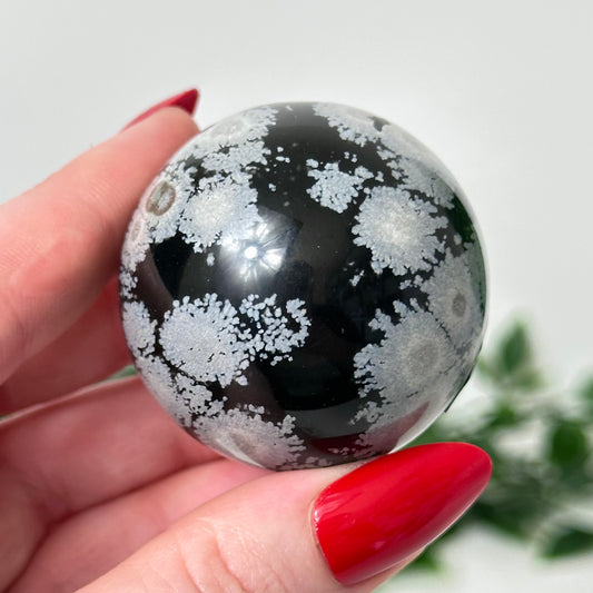 High Quality Snowflake Obsidian Sphere #1