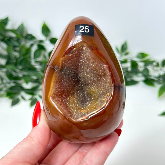 Druzy Agate Egg with Stand #25