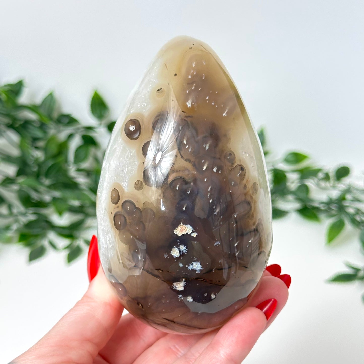 Druzy Agate Egg with Stand #29