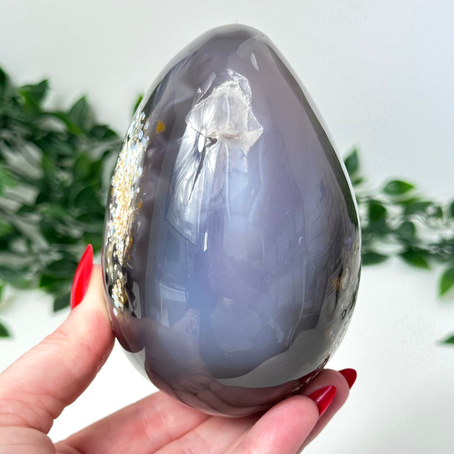 Druzy Agate Egg with Stand #26