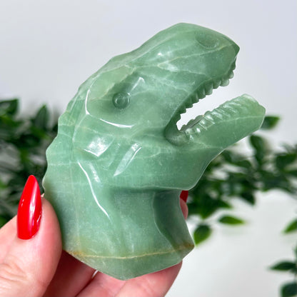 Green Aventurine Dinosaur Heads