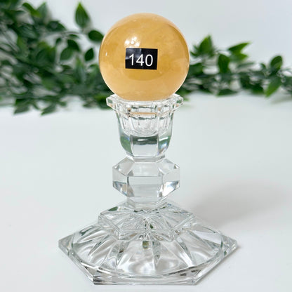 Honey Calcite Sphere #140