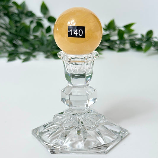 Honey Calcite Sphere #140