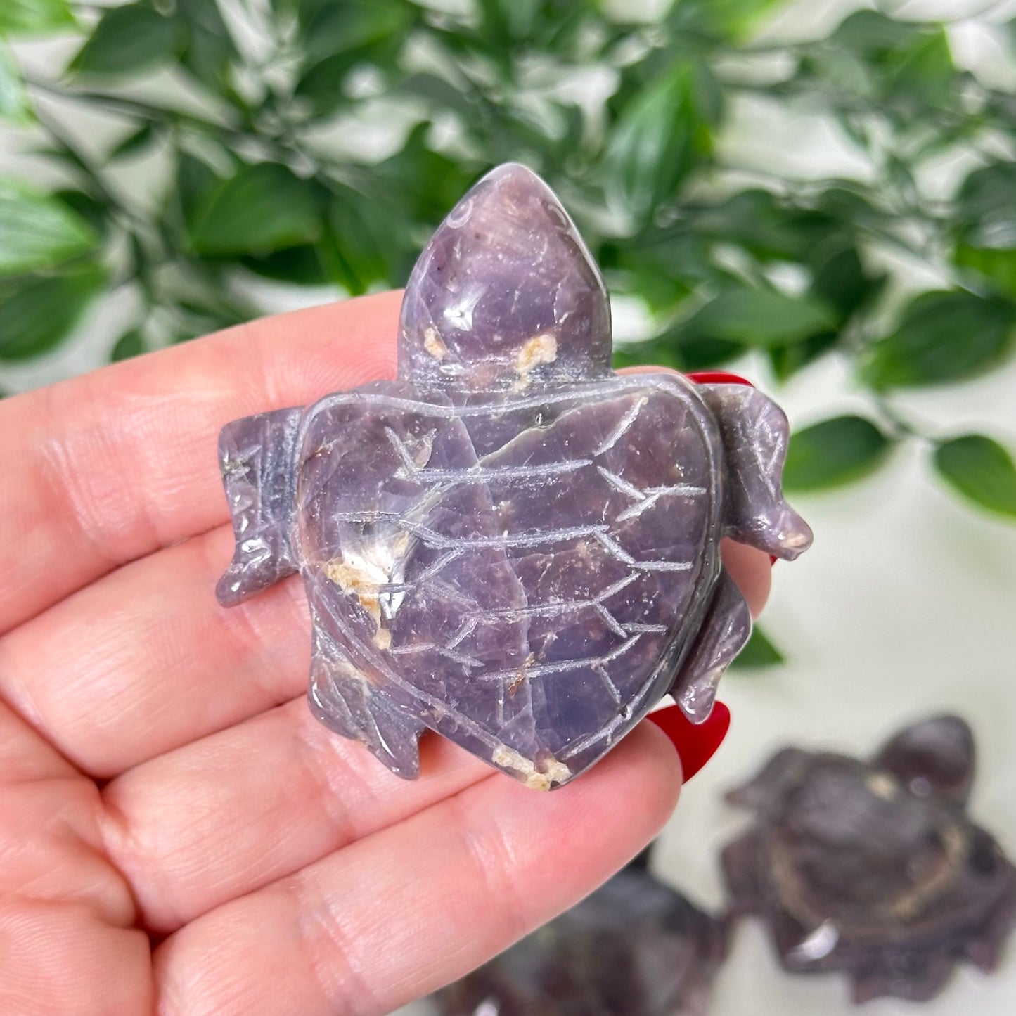 Lavender Rose Quartz Turtles - Dyed