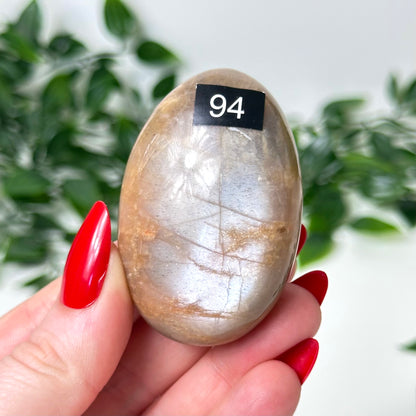 Peach Moonstone Palm Stone #94
