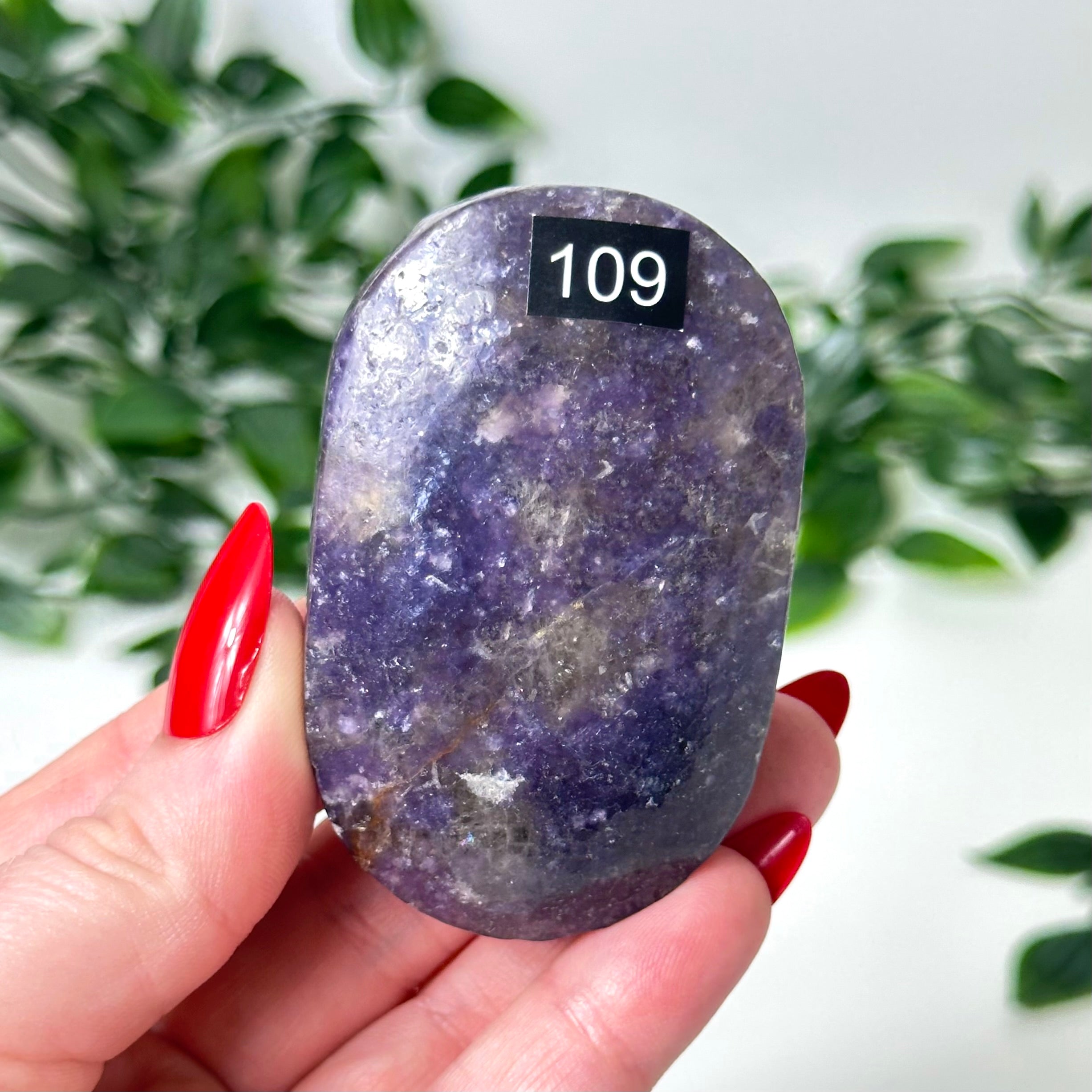 Lepidolite Palm Stone #109