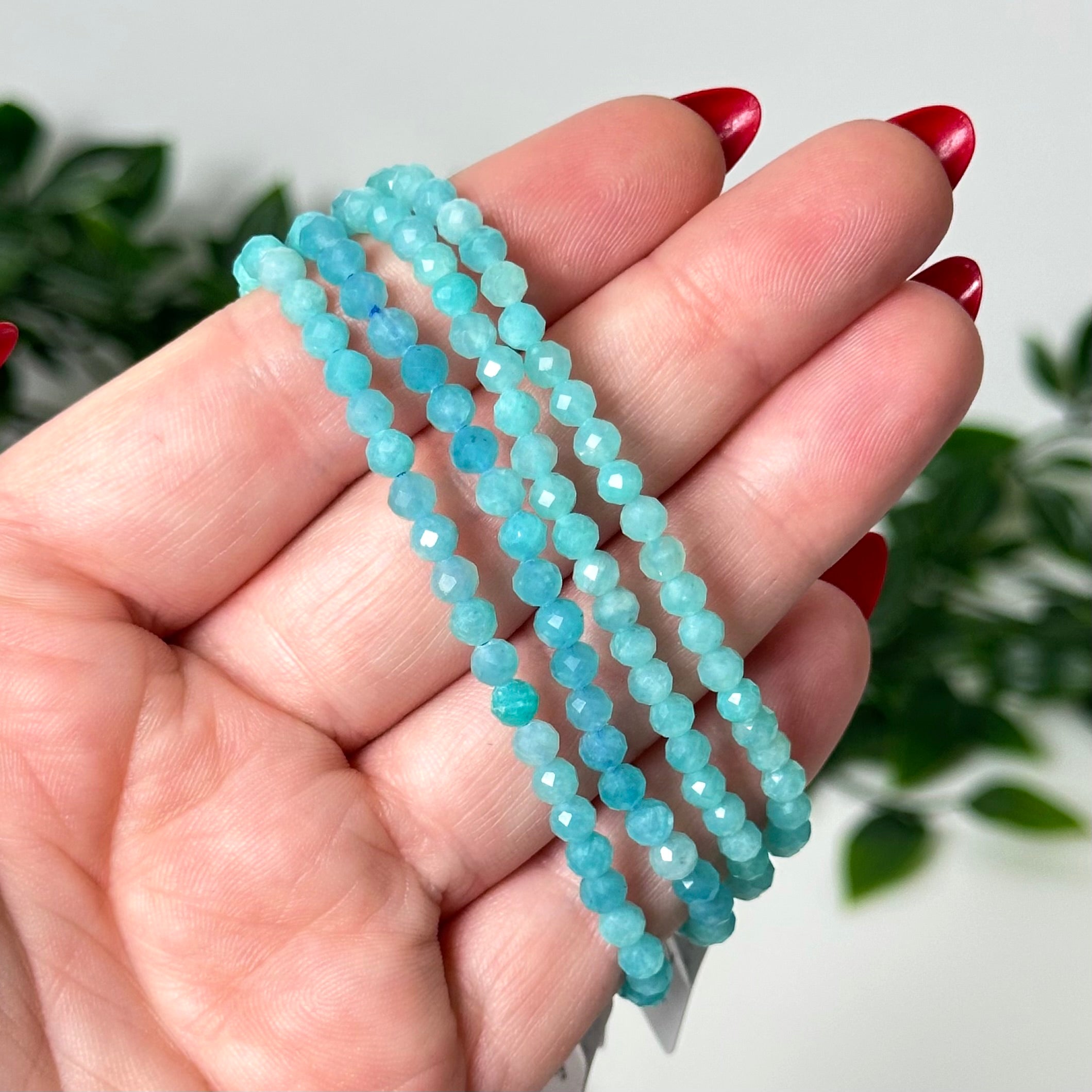 Amazonite Multi-Faceted Bracelets 4mm