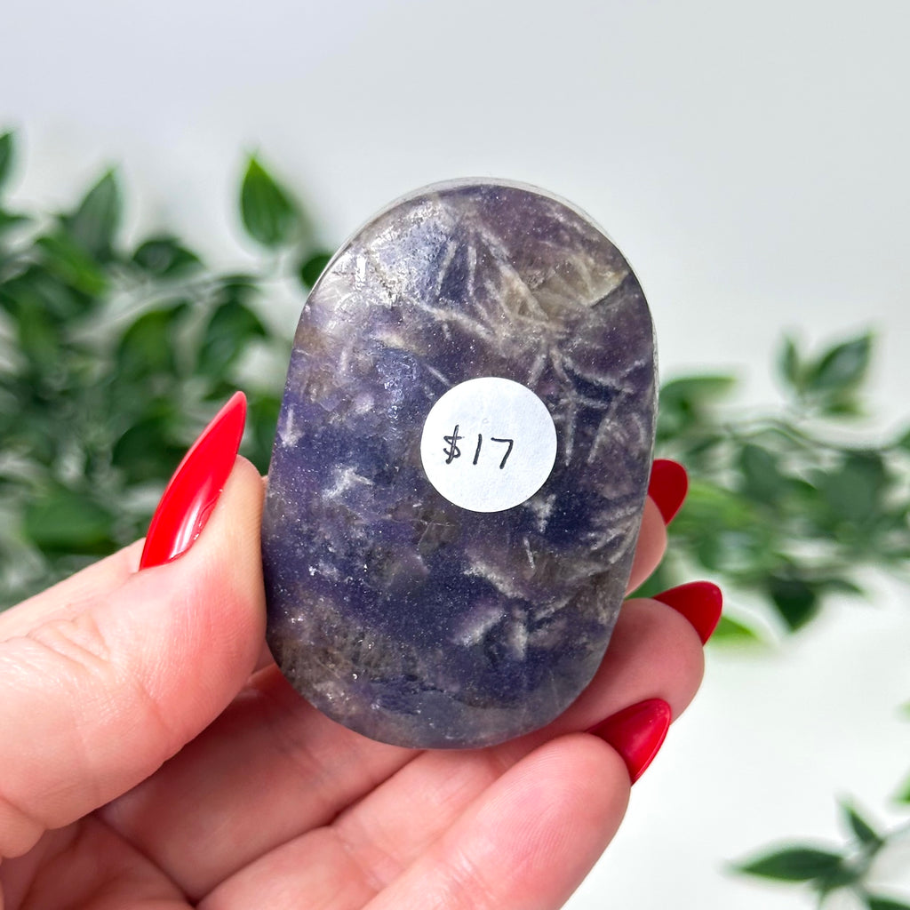 Lepidolite Palm Stone #113
