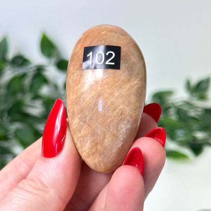 Peach Moonstone Palm Stone #102