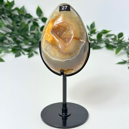 Druzy Agate Egg with Stand #27