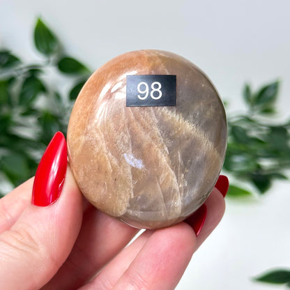 Peach Moonstone Palm Stone #98