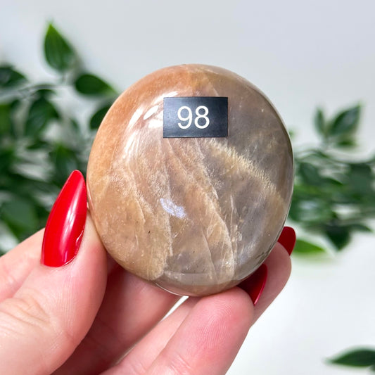 Peach Moonstone Palm Stone #98