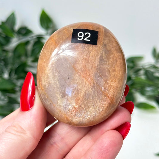 Peach Moonstone Palm Stone #92