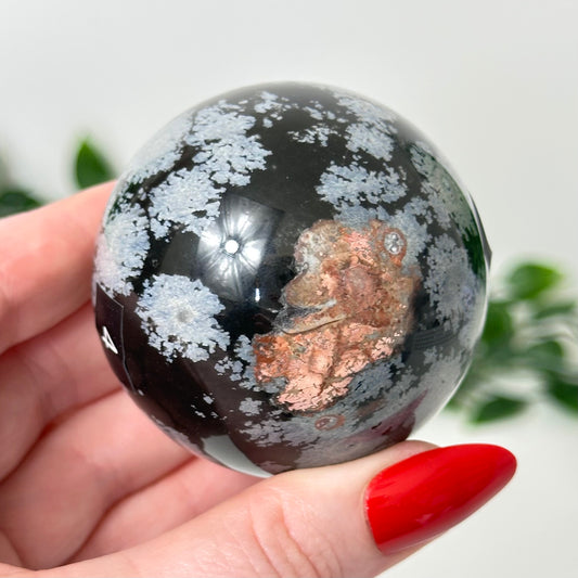 High Quality Snowflake Obsidian Sphere #4