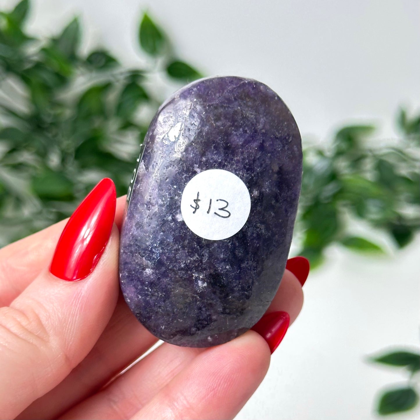 Lepidolite Palm Stone #105