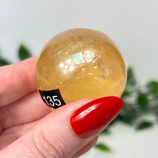 Honey Calcite Sphere #135