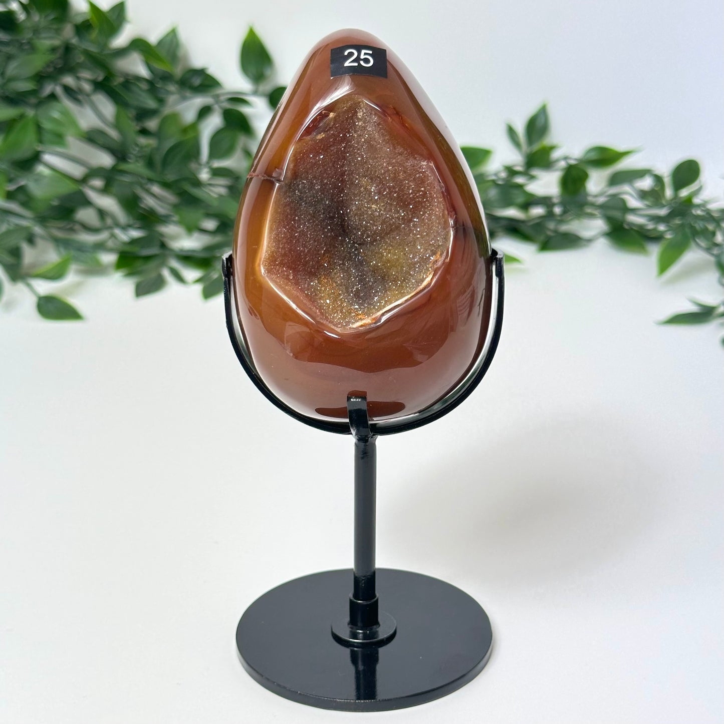 Druzy Agate Egg with Stand #25
