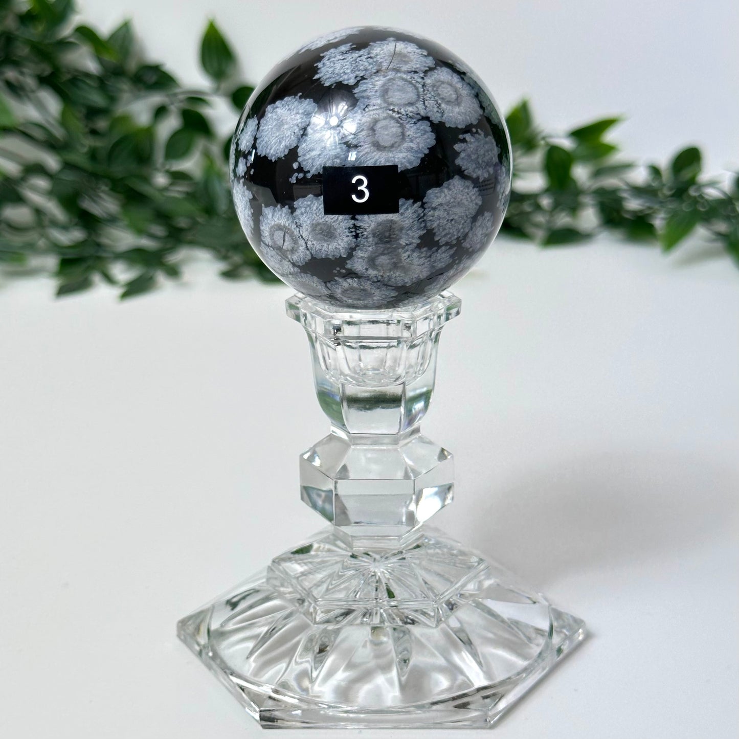 High Quality Snowflake Obsidian Sphere #3