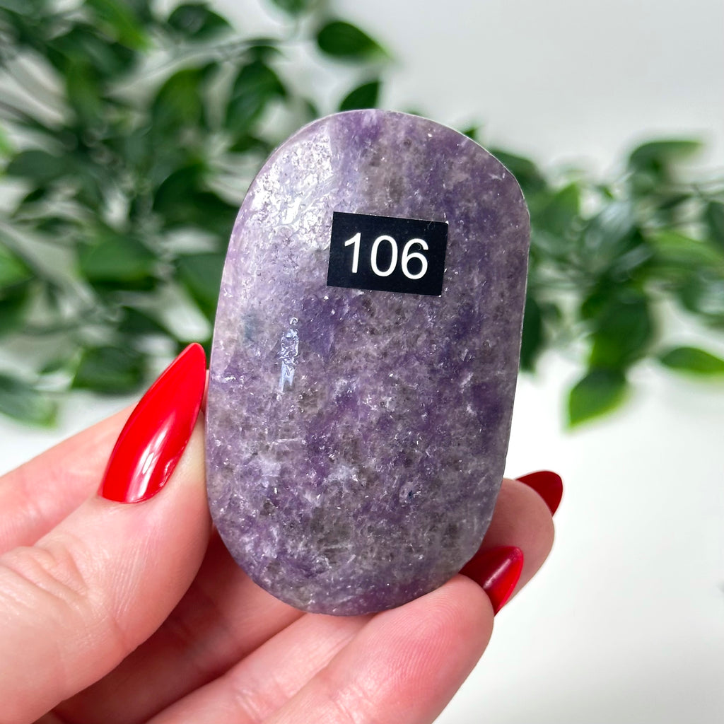 Lepidolite Palm Stone #106