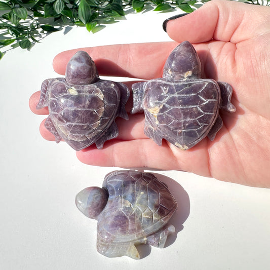 Dyed Rose Quartz Turtles