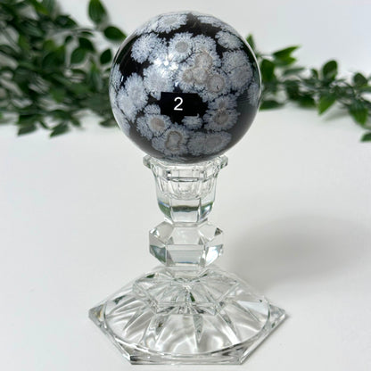 High Quality Snowflake Obsidian Sphere #2