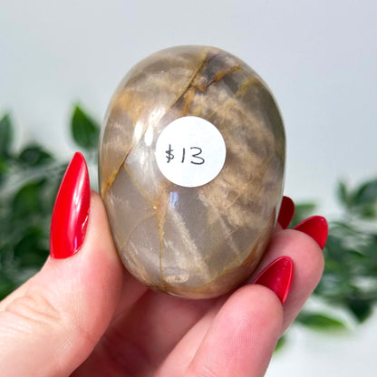 Peach Moonstone Palm Stone #95