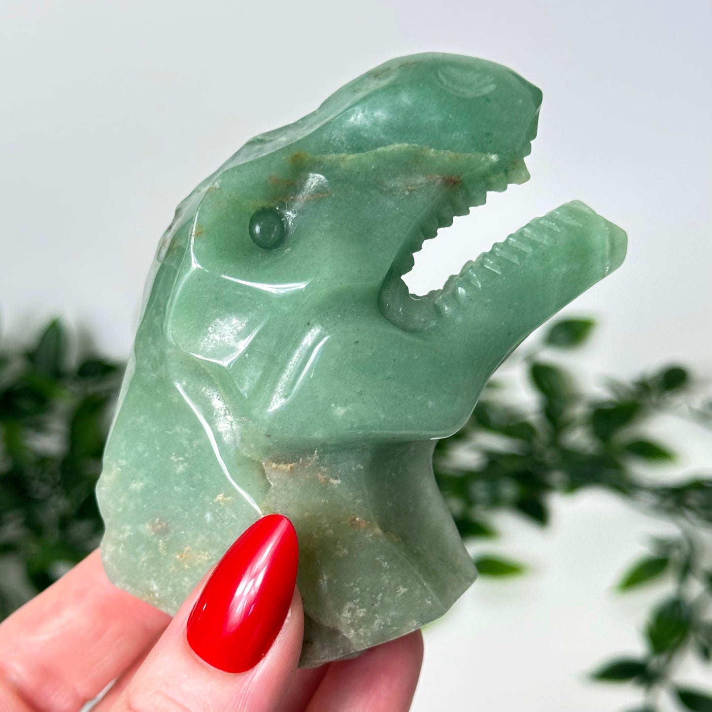 Green Aventurine Dinosaur Heads