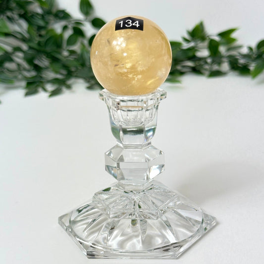 Honey Calcite Sphere #134