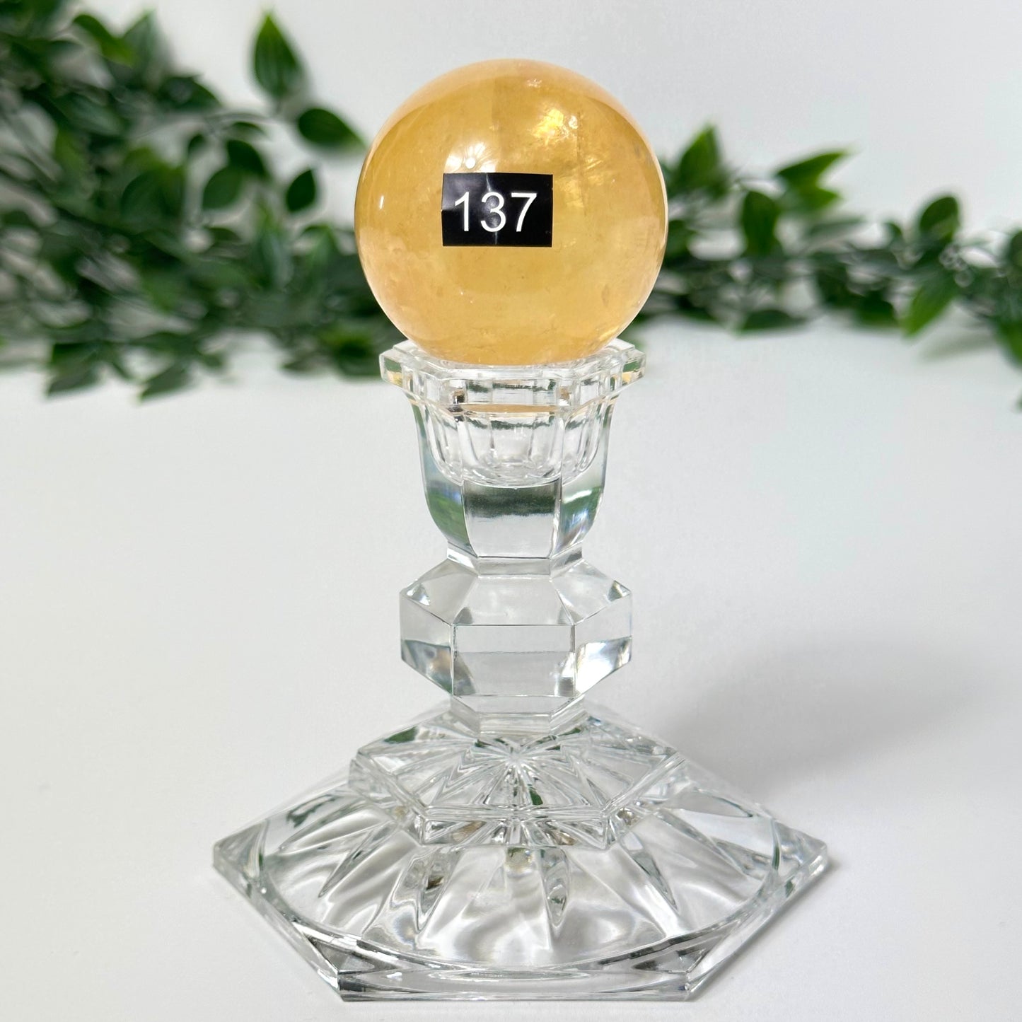 Honey Calcite Sphere #137