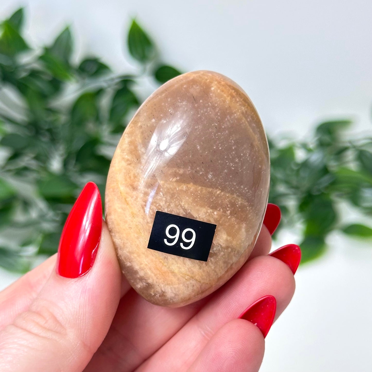 Peach Moonstone Palm Stone #99