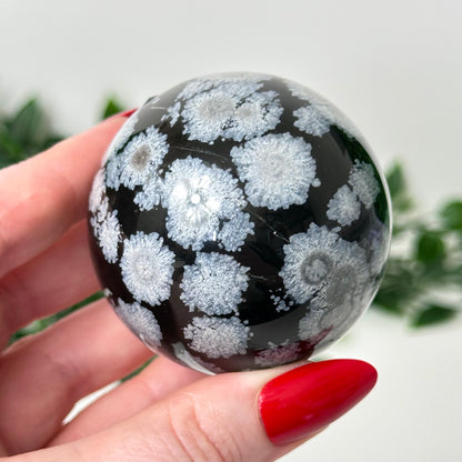 High Quality Snowflake Obsidian Sphere #3