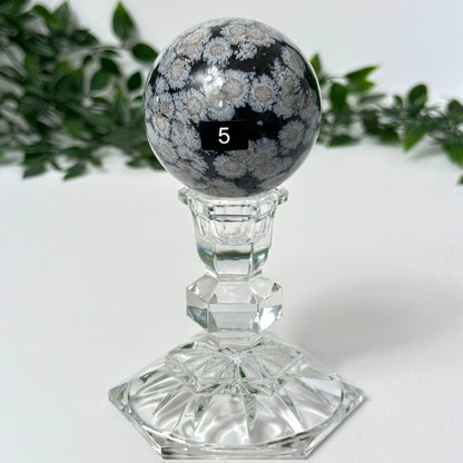 High Quality Snowflake Obsidian Sphere #5