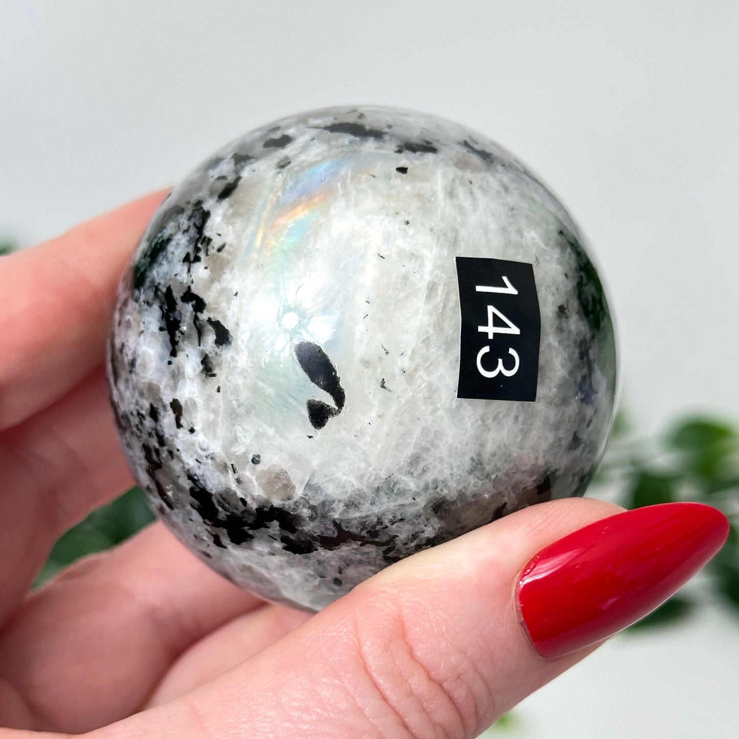 Rainbow Moonstone Sphere #143