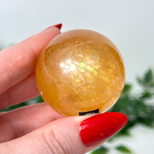 Honey Calcite Sphere #139