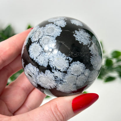 High Quality Snowflake Obsidian Sphere #2