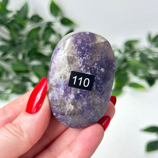 Lepidolite Palm Stone #110