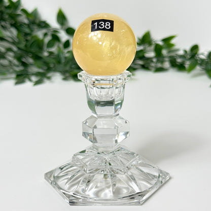 Honey Calcite Sphere #138