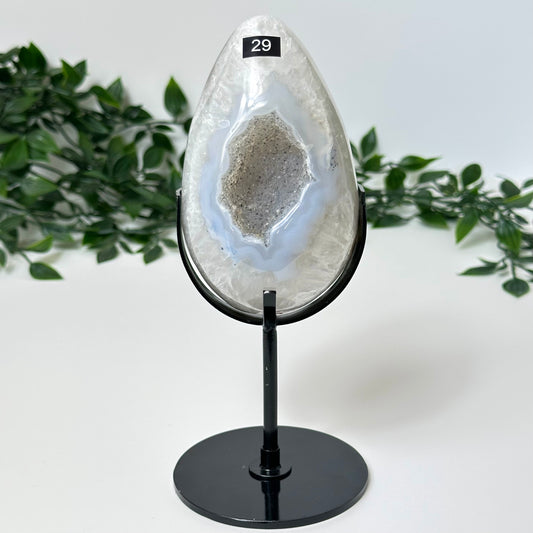 Druzy Agate Egg with Stand #29