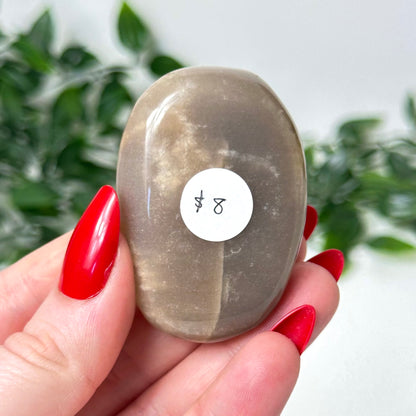 Peach Moonstone Palm Stone #96