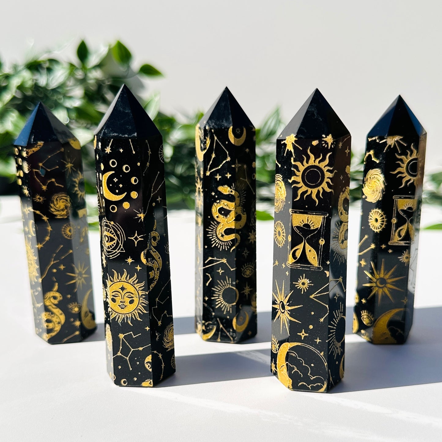 Celestial Obsidian Towers - Laser Etched