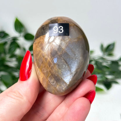 Peach Moonstone Palm Stone #93