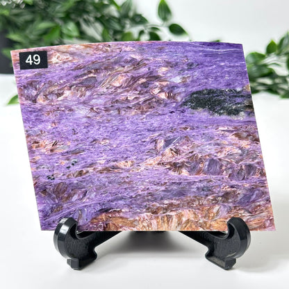 Charoite Slab with Stand #49