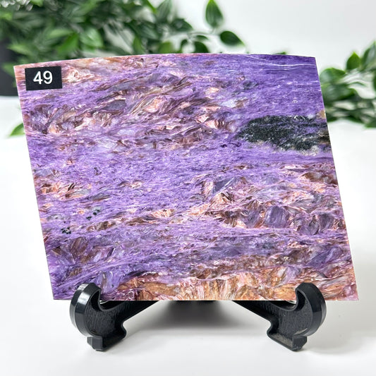 Charoite Slab with Stand #49