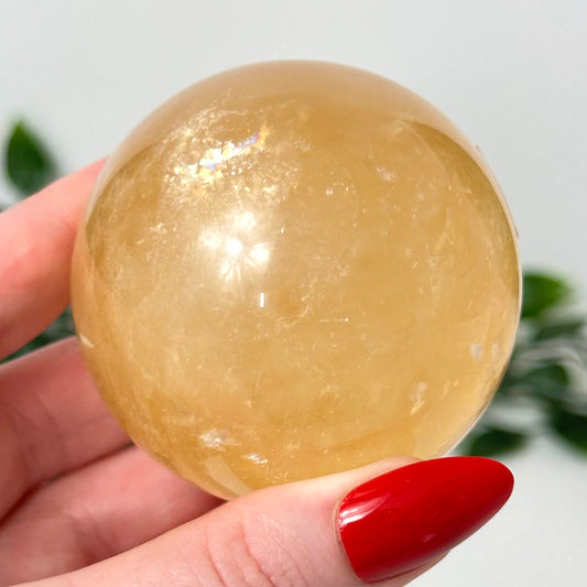 Honey Calcite Sphere #133