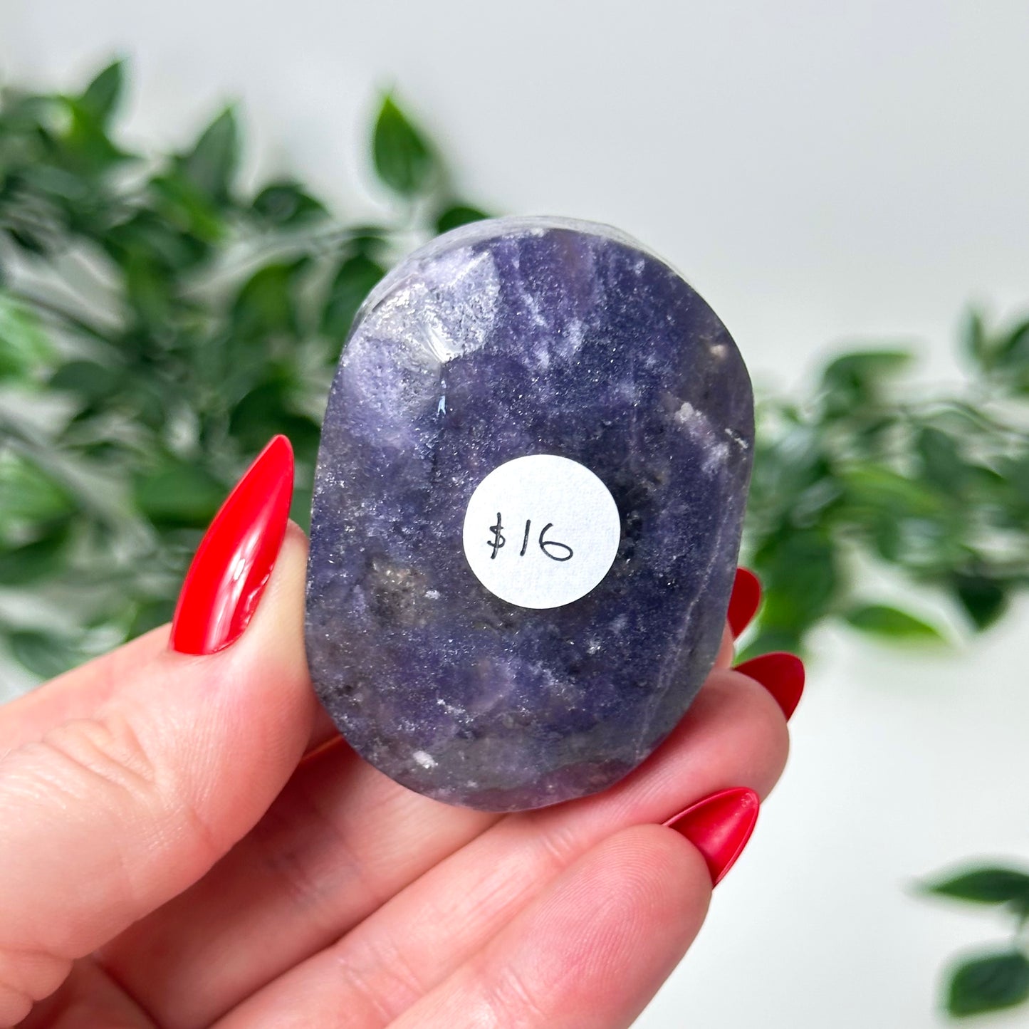 Lepidolite Palm Stone #112