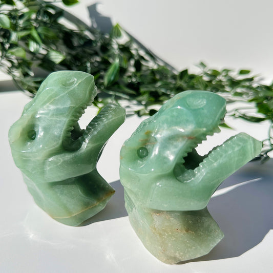 Green Aventurine Dinosaur Head