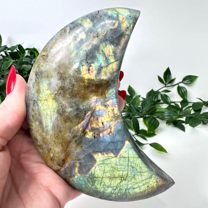 Labradorite Moon with Stand #10