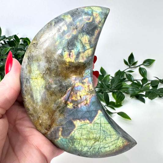 Labradorite Moon with Stand #10
